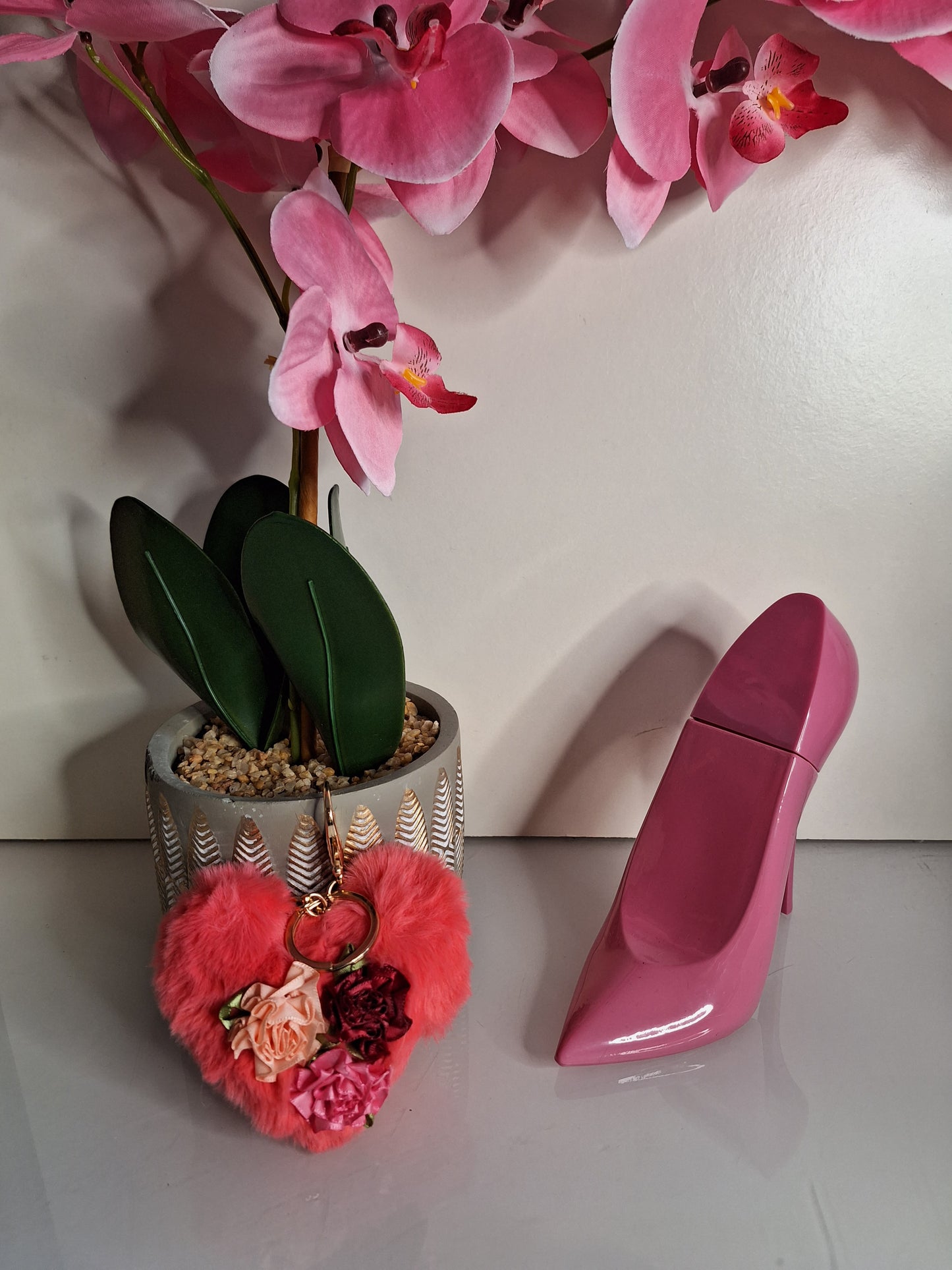 Porte-clés cœur/fleur