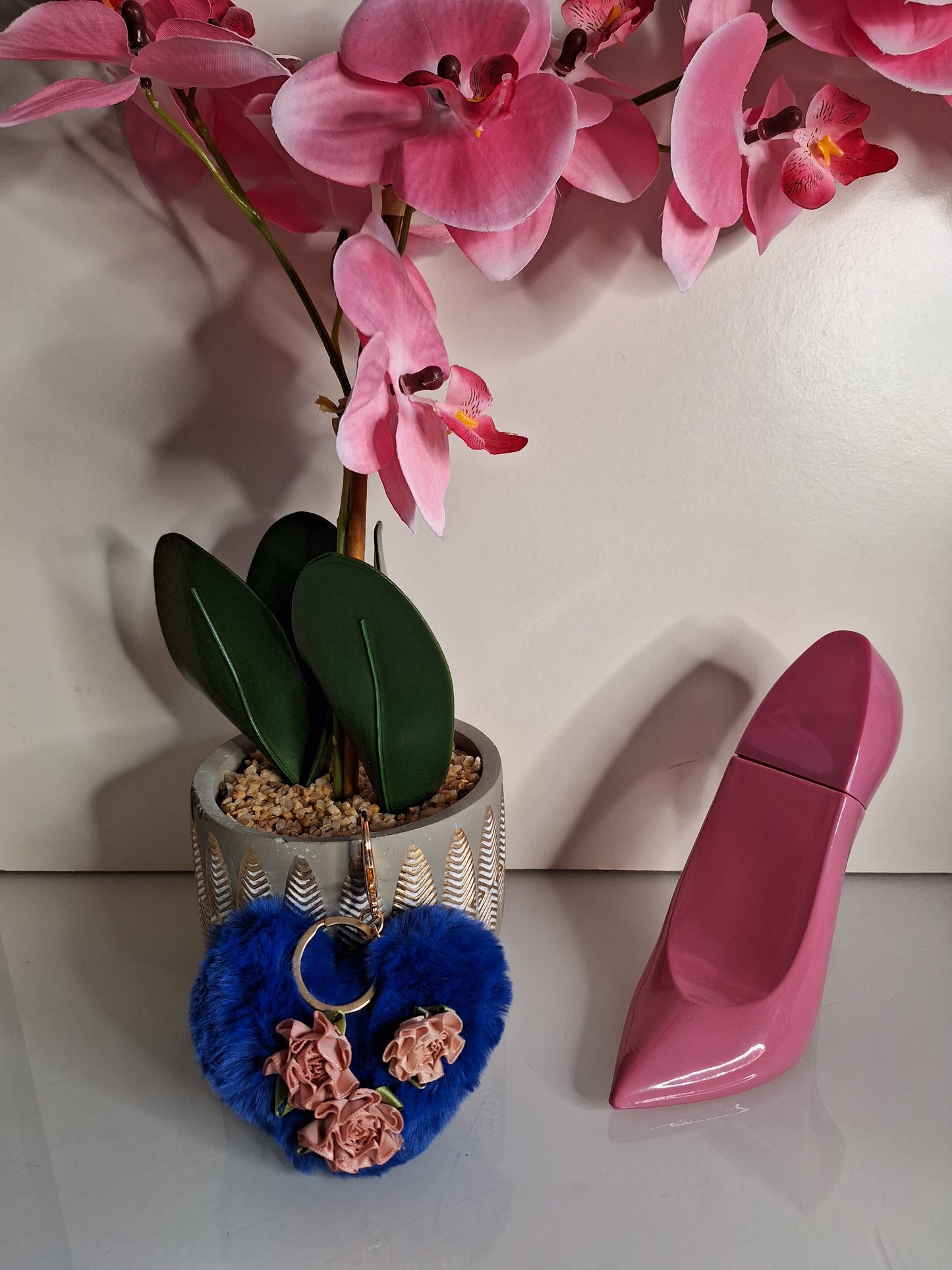 Porte-clés cœur/fleur