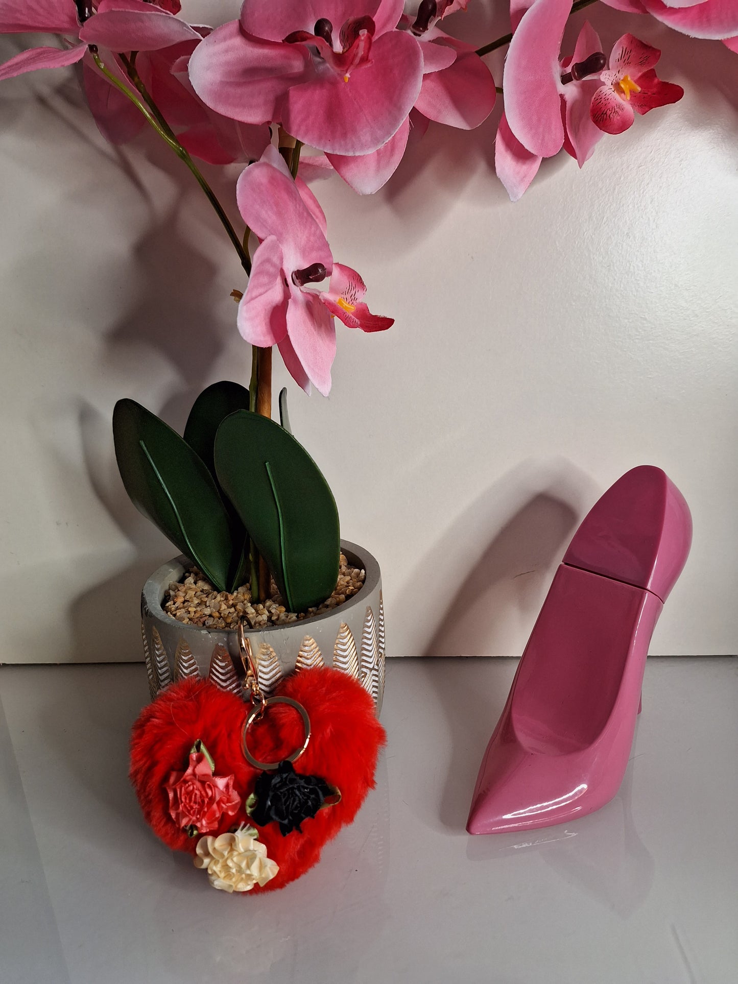 Porte-clés cœur/fleur