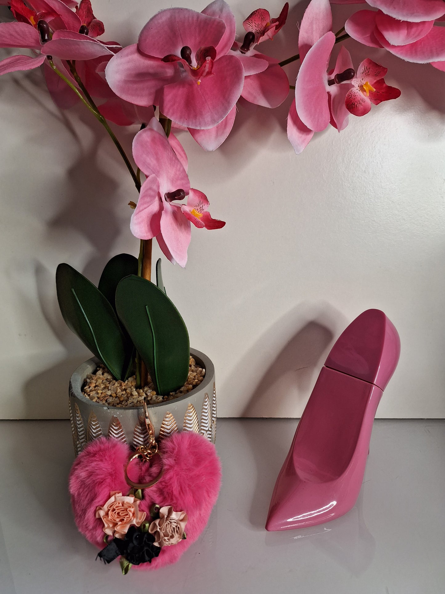 Porte-clés cœur/fleur