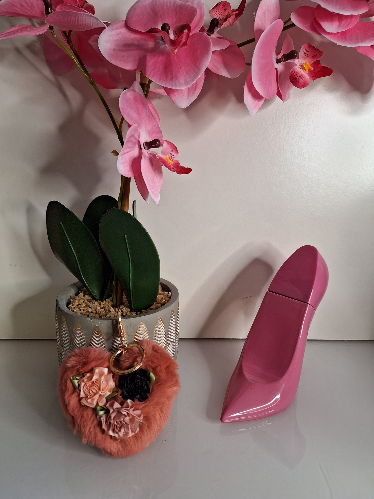 Porte-clés cœur/fleur