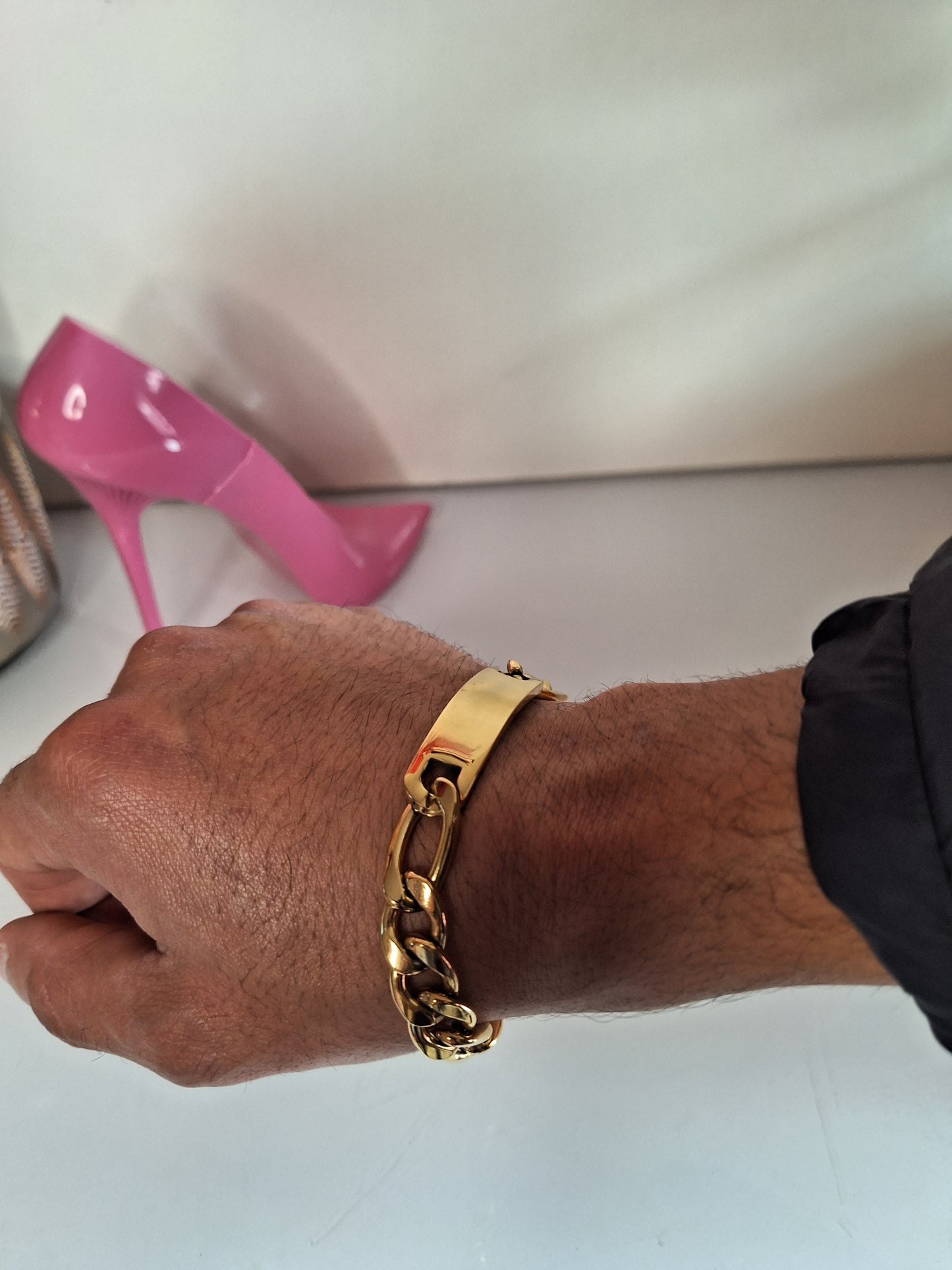 Gourmette pour homme couleur or
