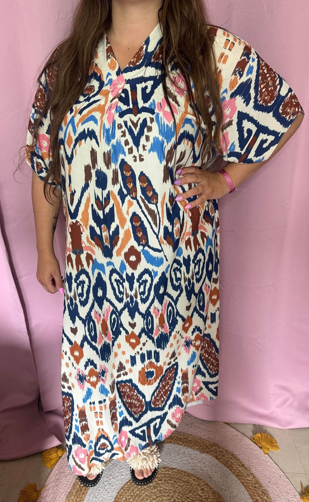 169 Robe longue à motif