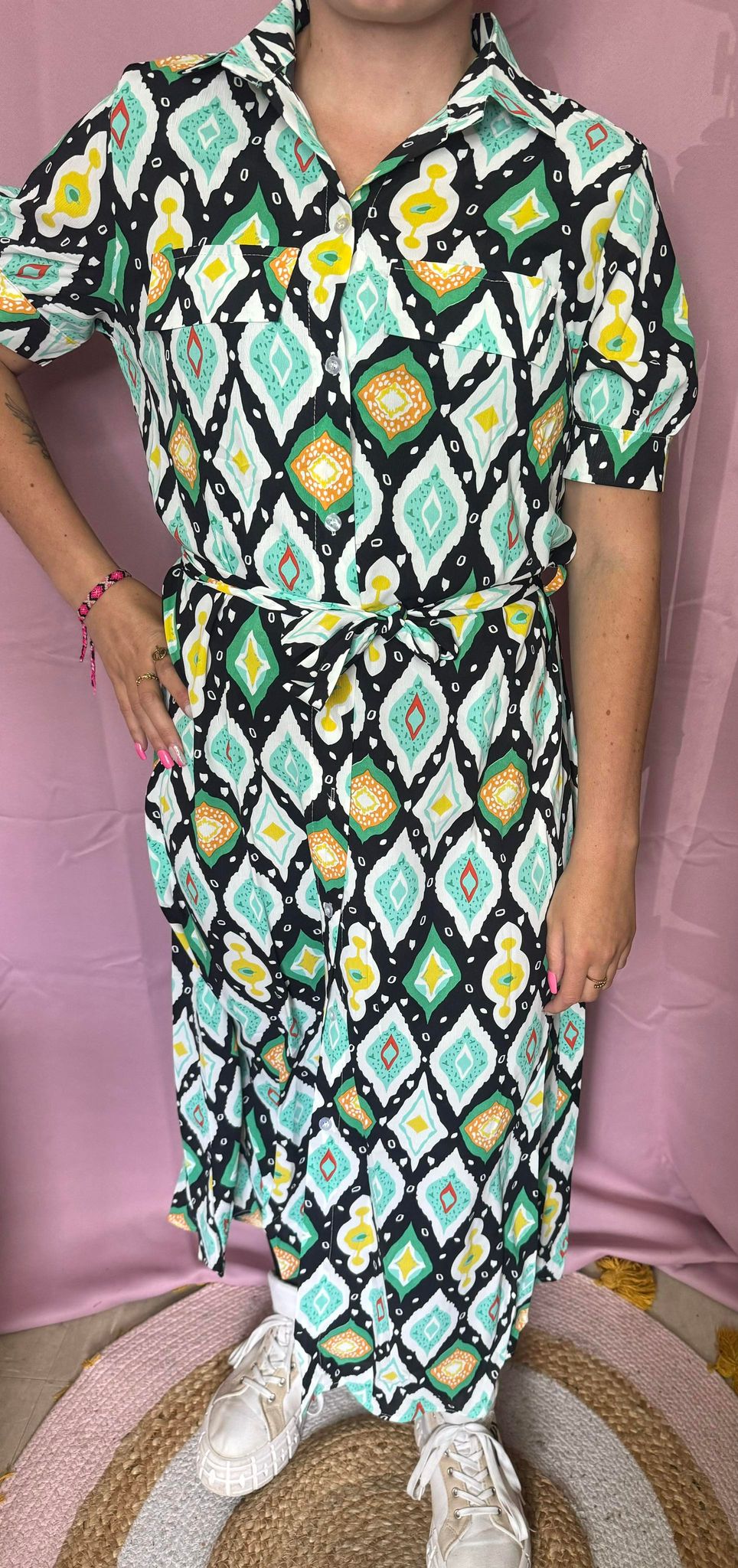 195 Robe longue à motif