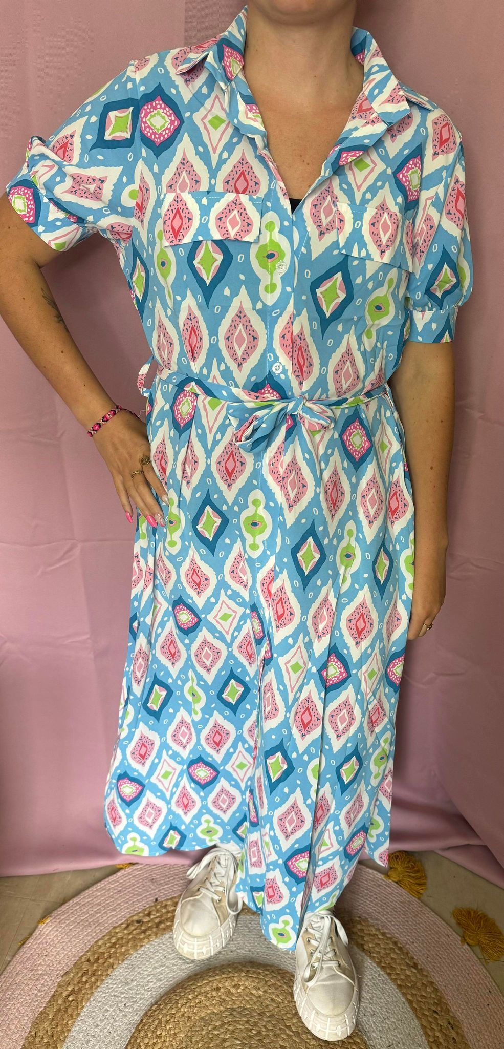 195 Robe longue à motif
