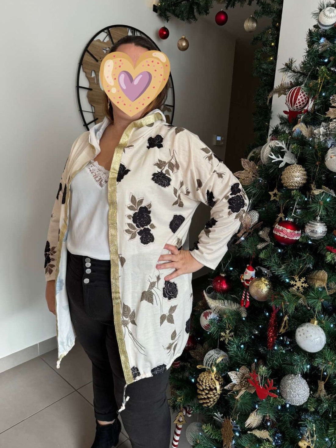 281 Gilet fleuri