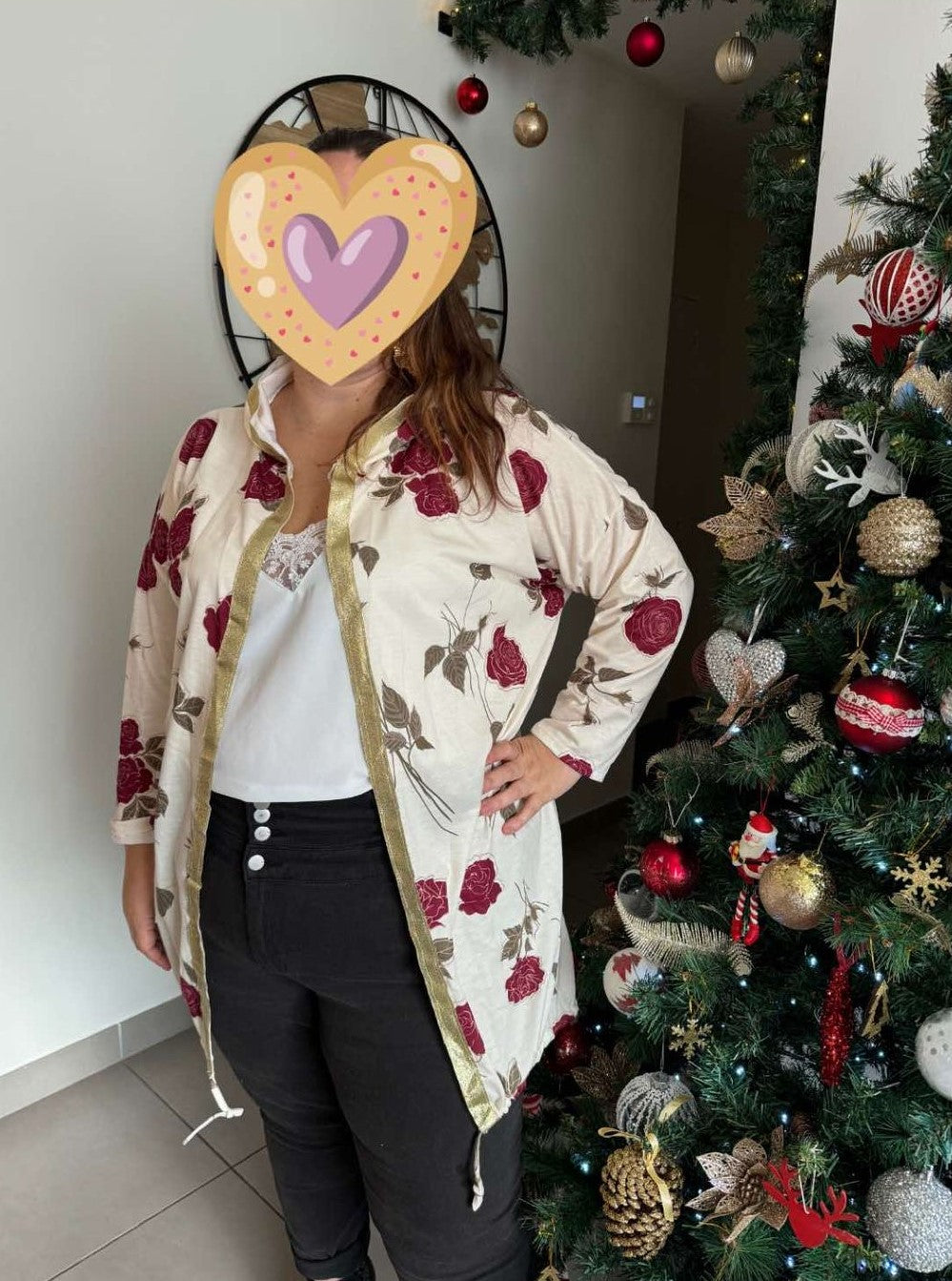 281 Gilet fleuri