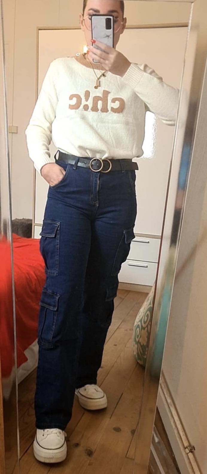 322 Jeans brut cargo 2 poches