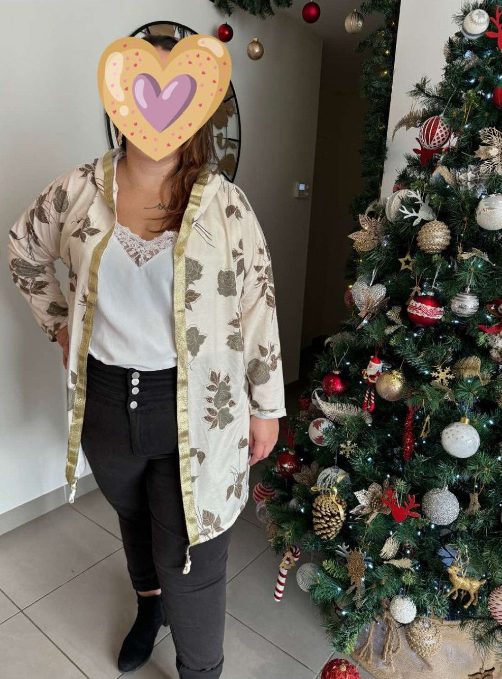 281 Gilet fleuri
