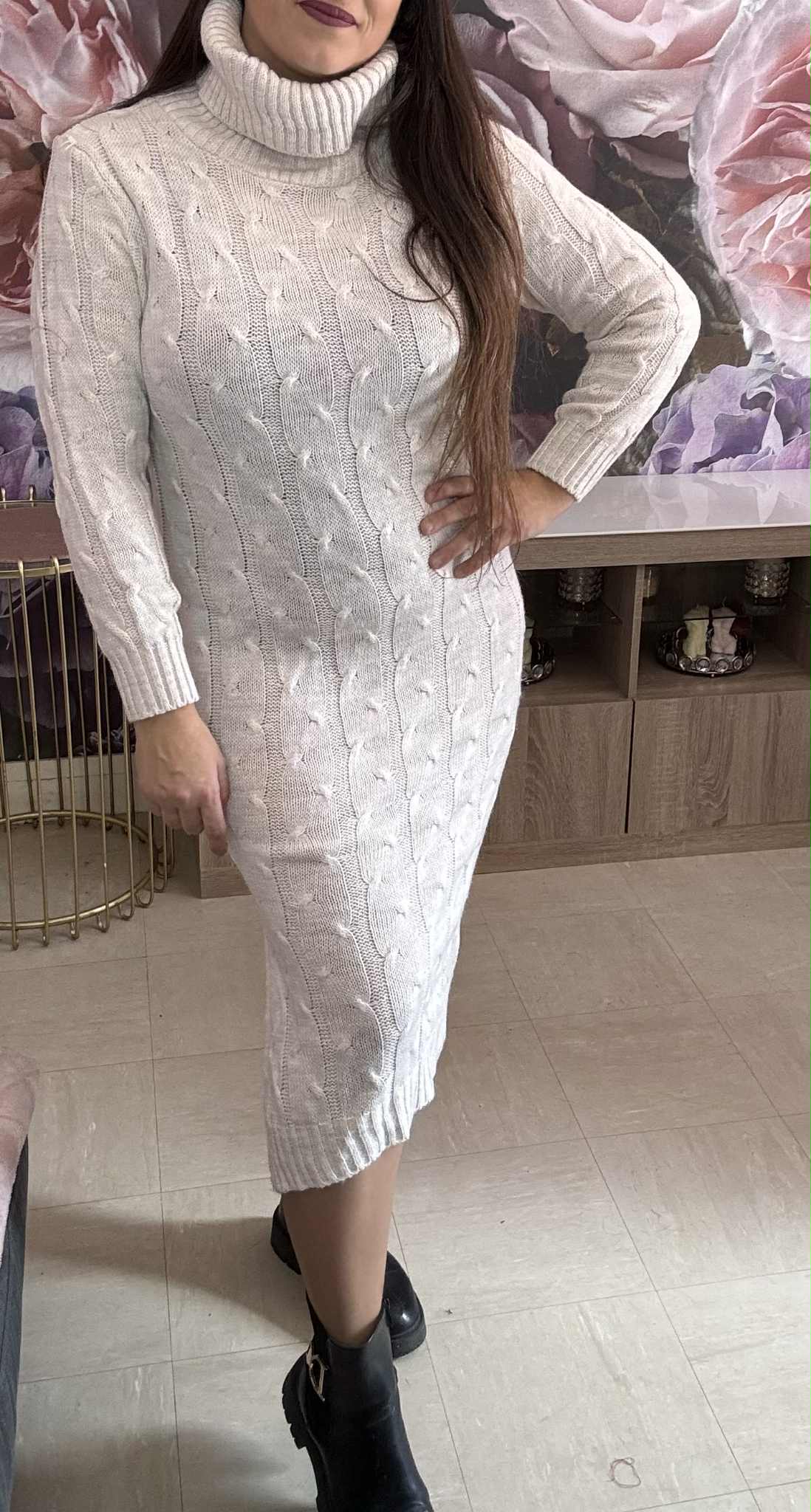 362 Robe pull col roulé