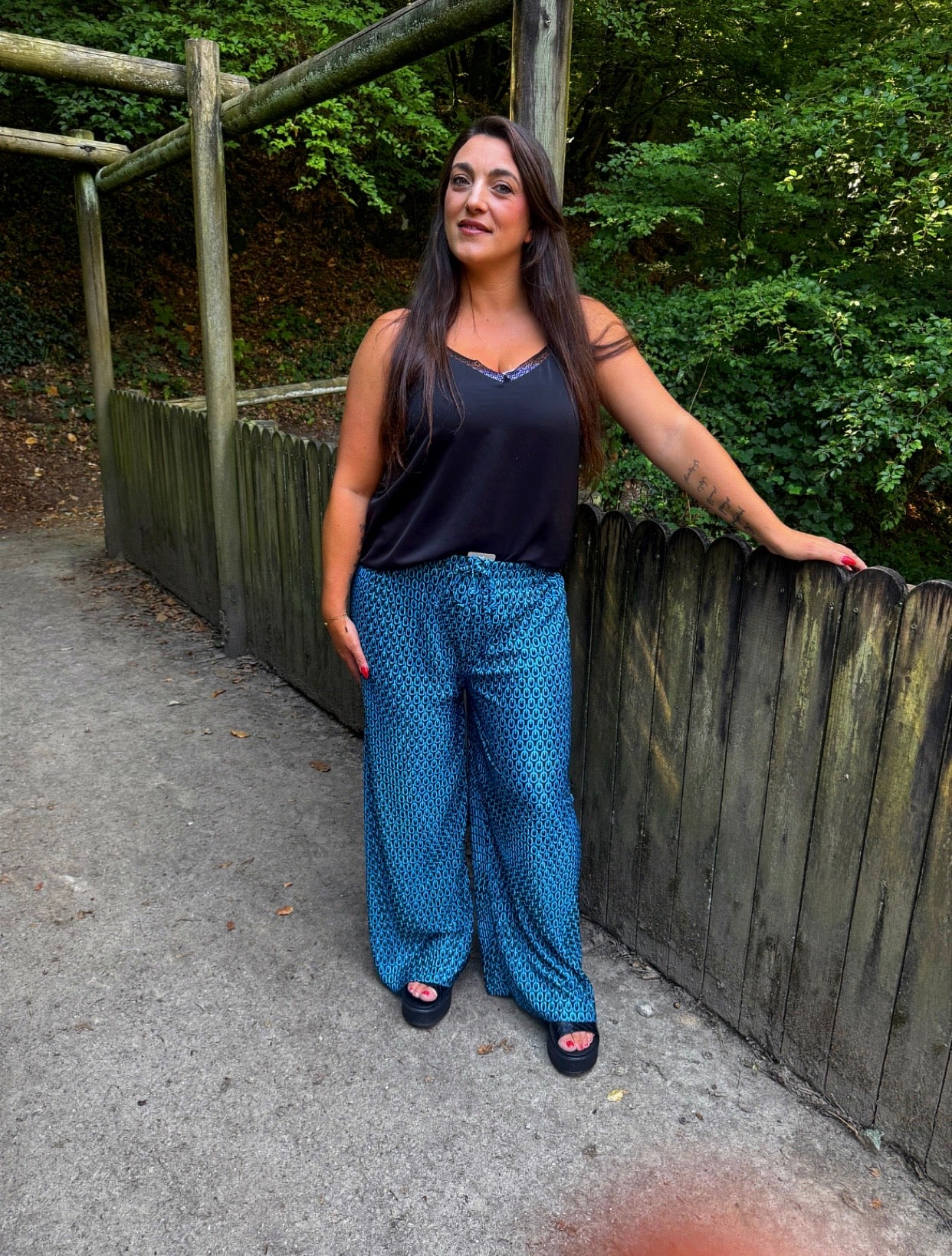 Pantalon fluide plissé