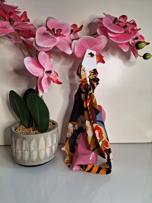 Chouchou foulard fleuri