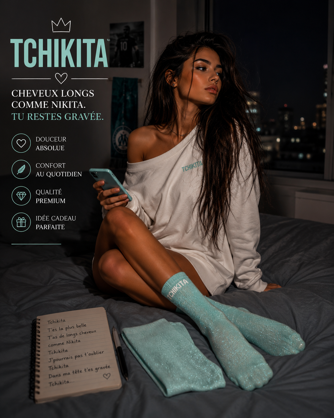 Chaussettes brillante