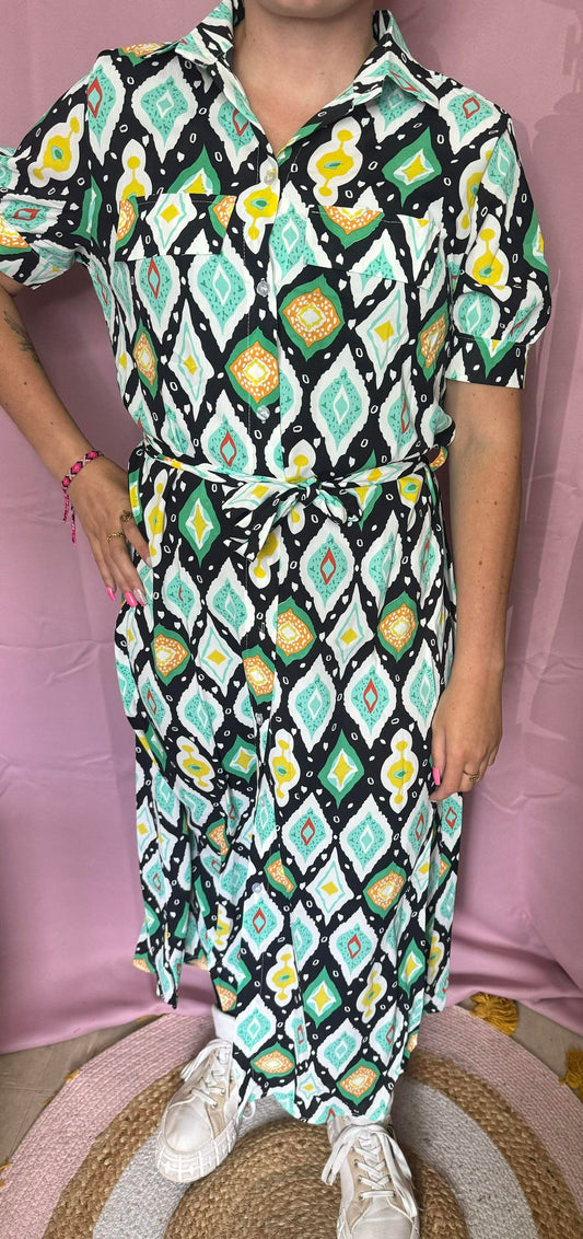 195 Robe longue à motif