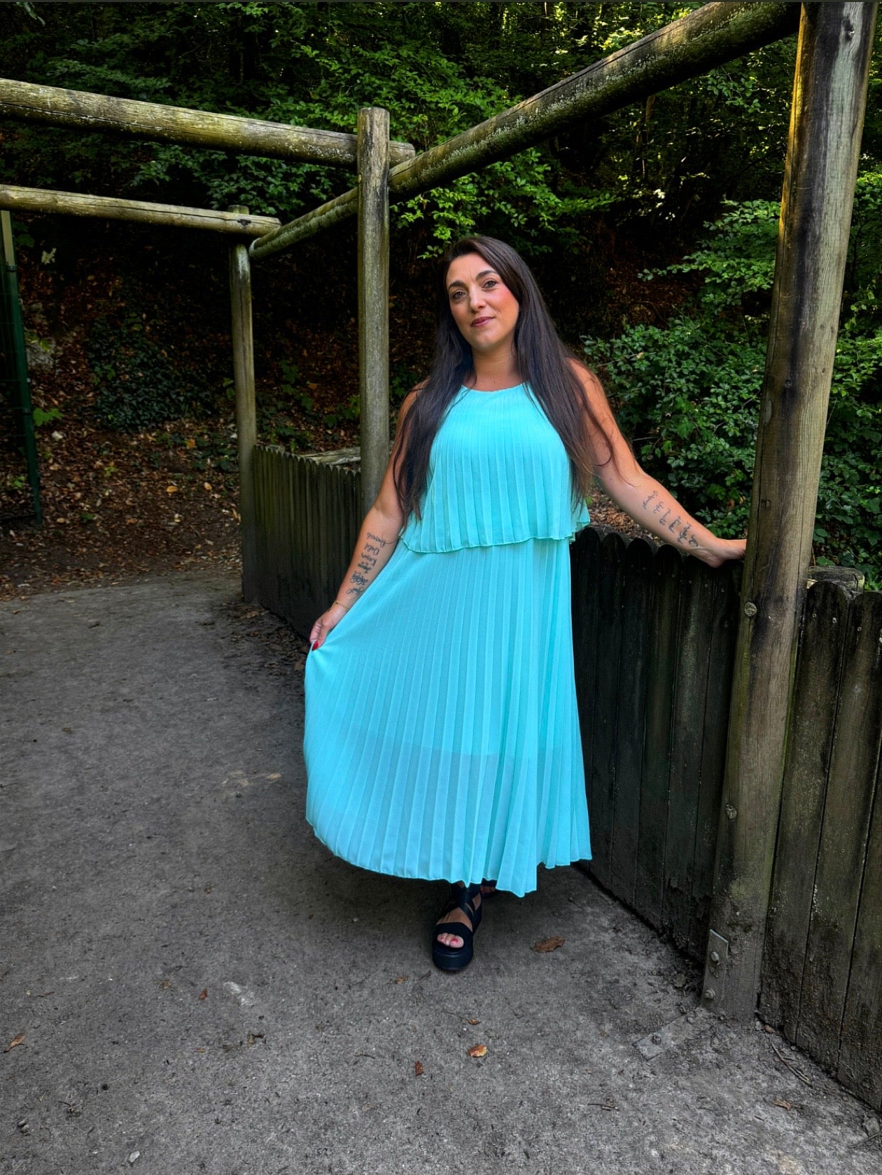 Robe longue plissé