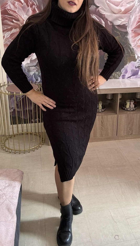 362 Robe pull col roulé