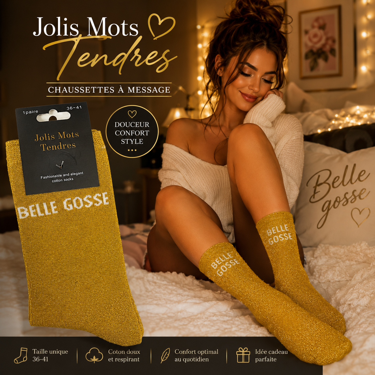 Chaussettes brillante
