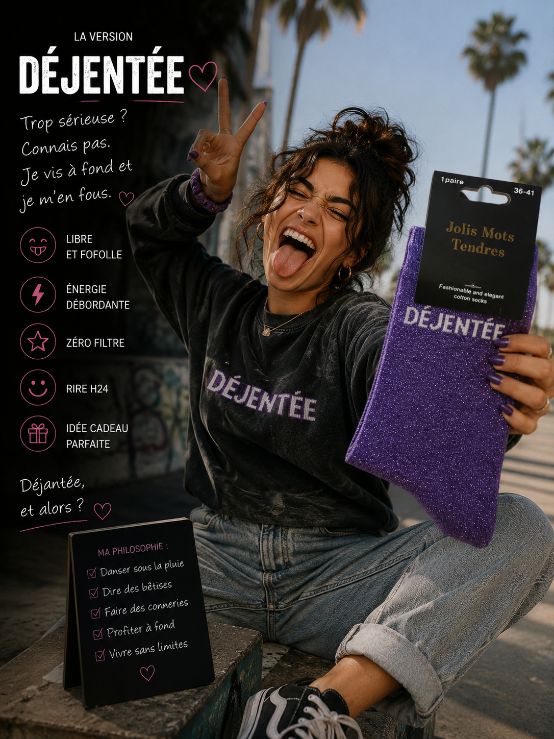Chaussettes brillante
