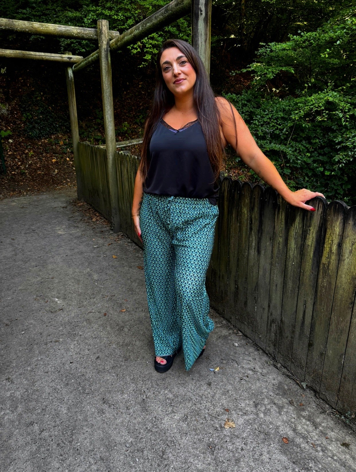 Pantalon fluide plissé