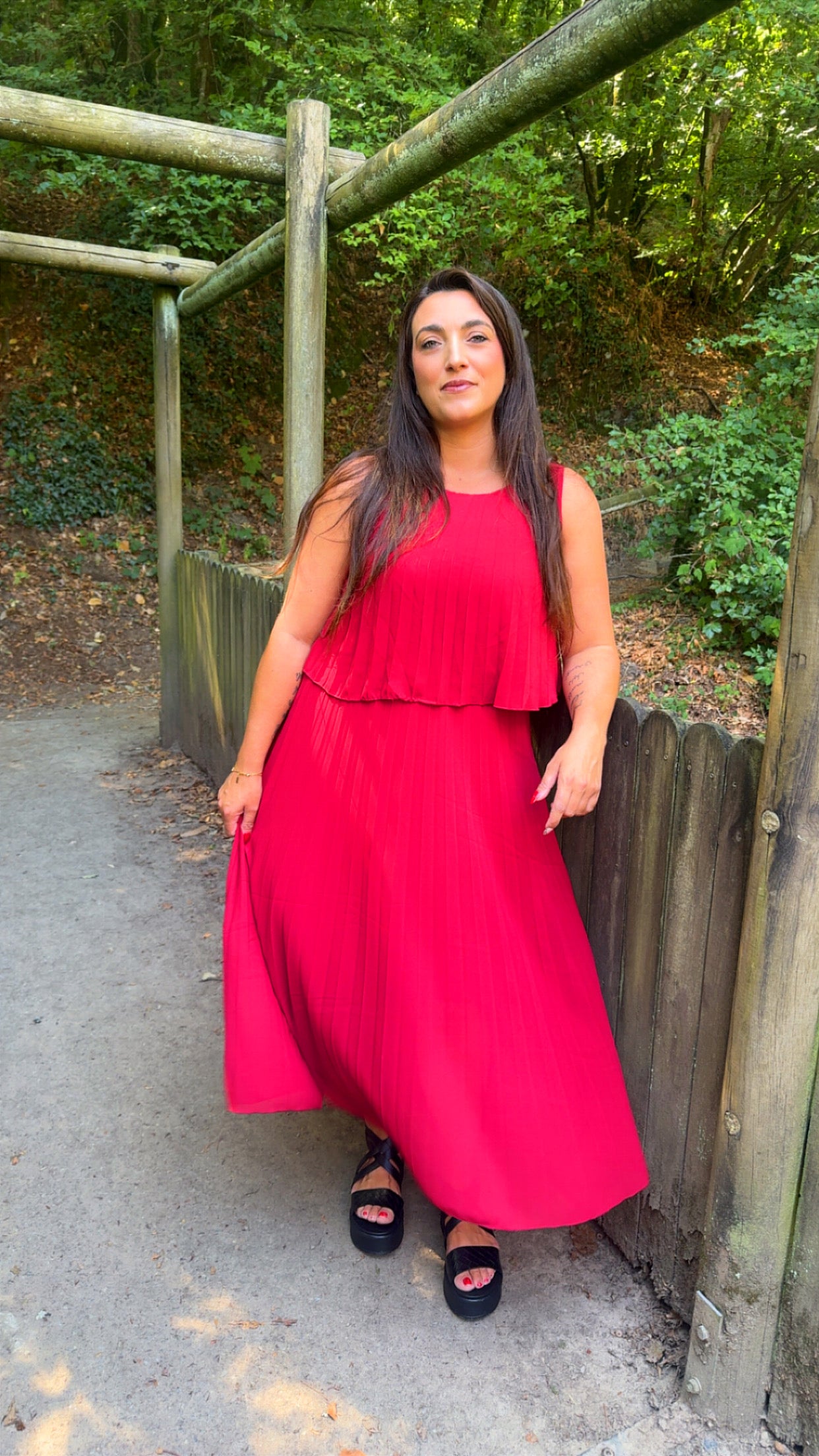 Robe longue plissé