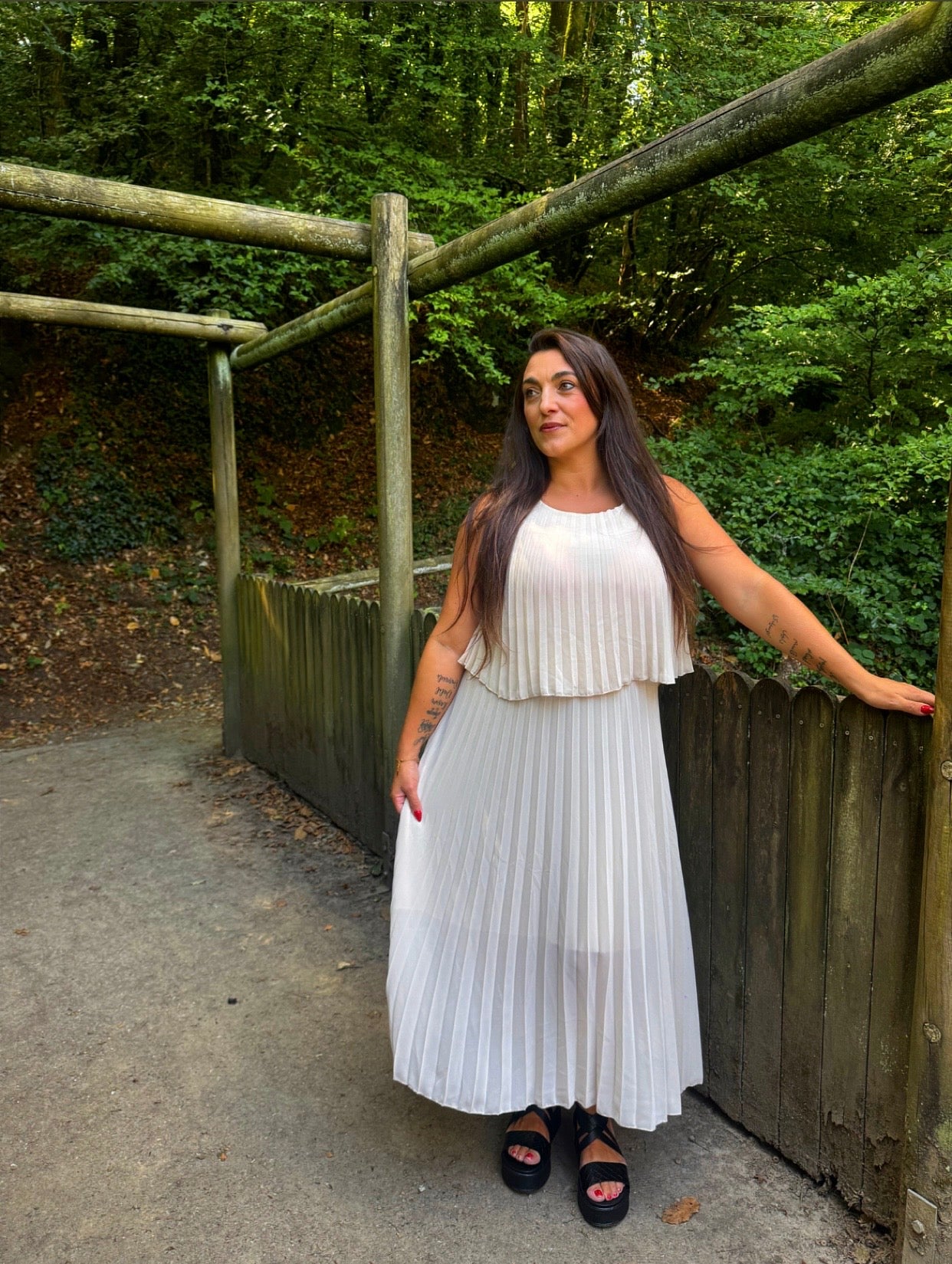 Robe longue plissé