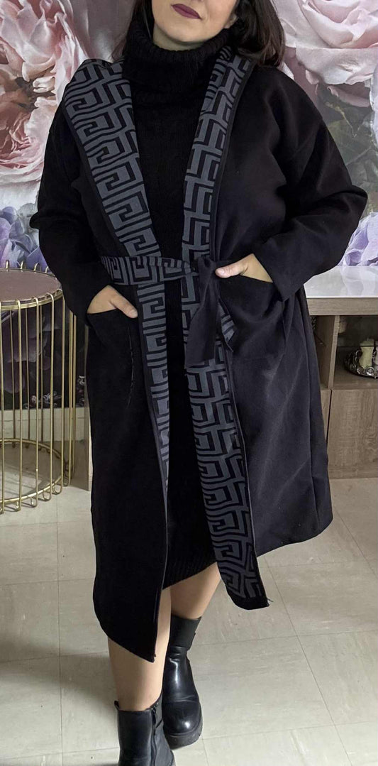 369 Manteau grande taille long