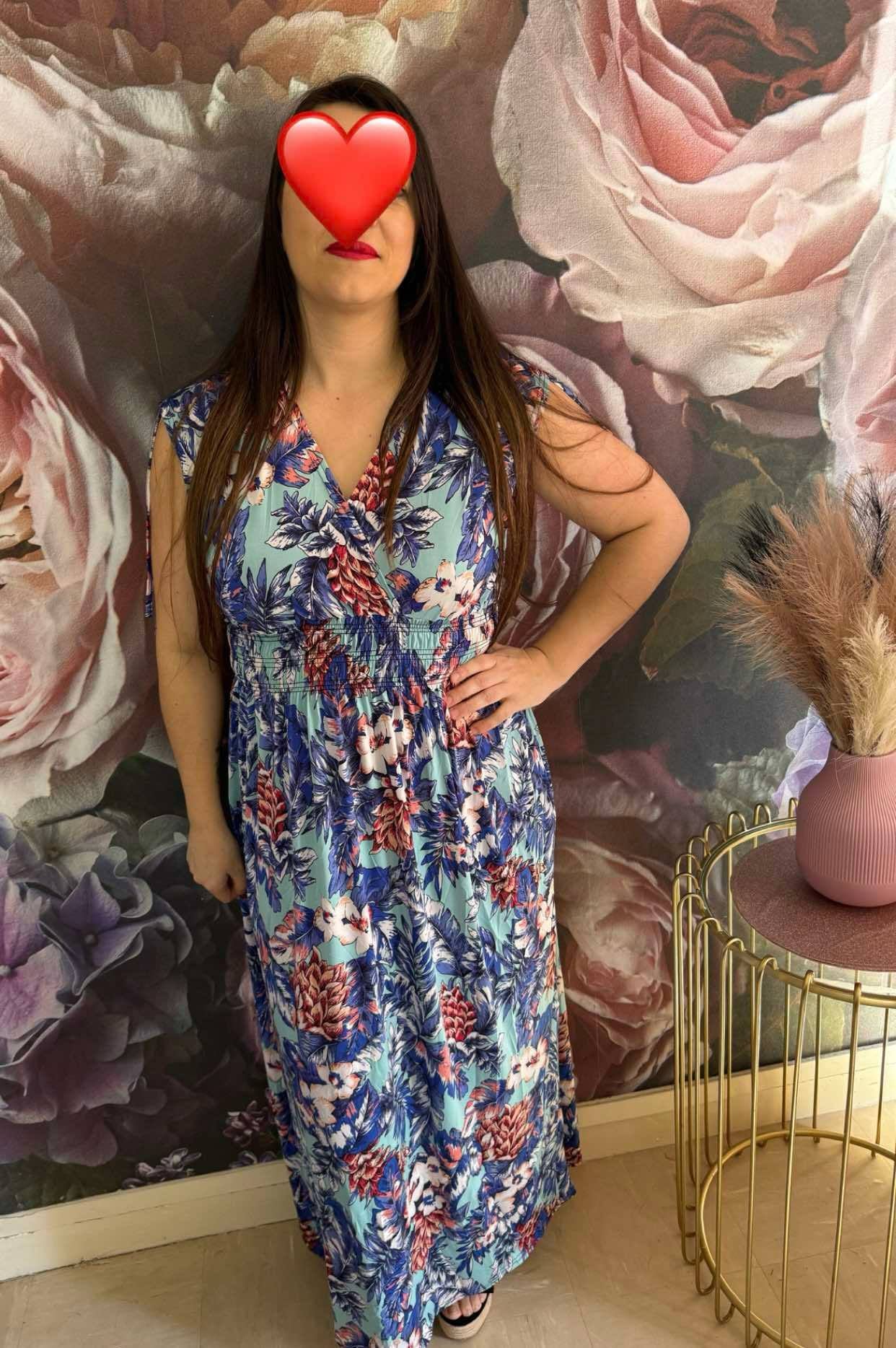 404 Robe longue fleurie