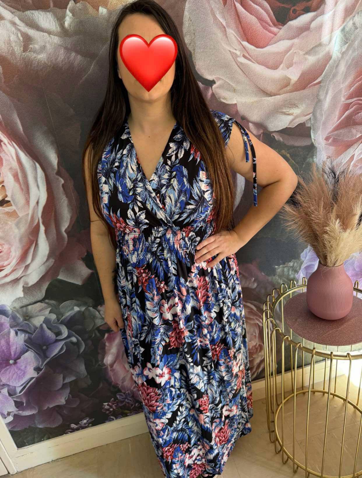 404 Robe longue fleurie