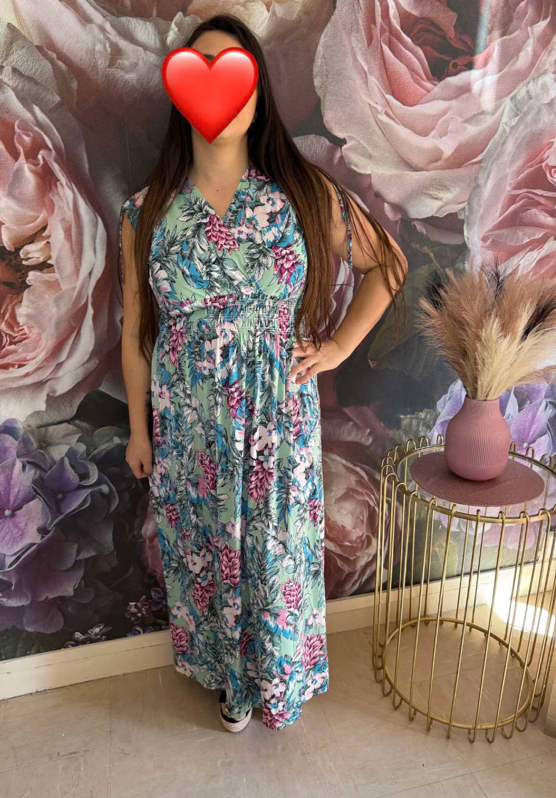 404 Robe longue fleurie